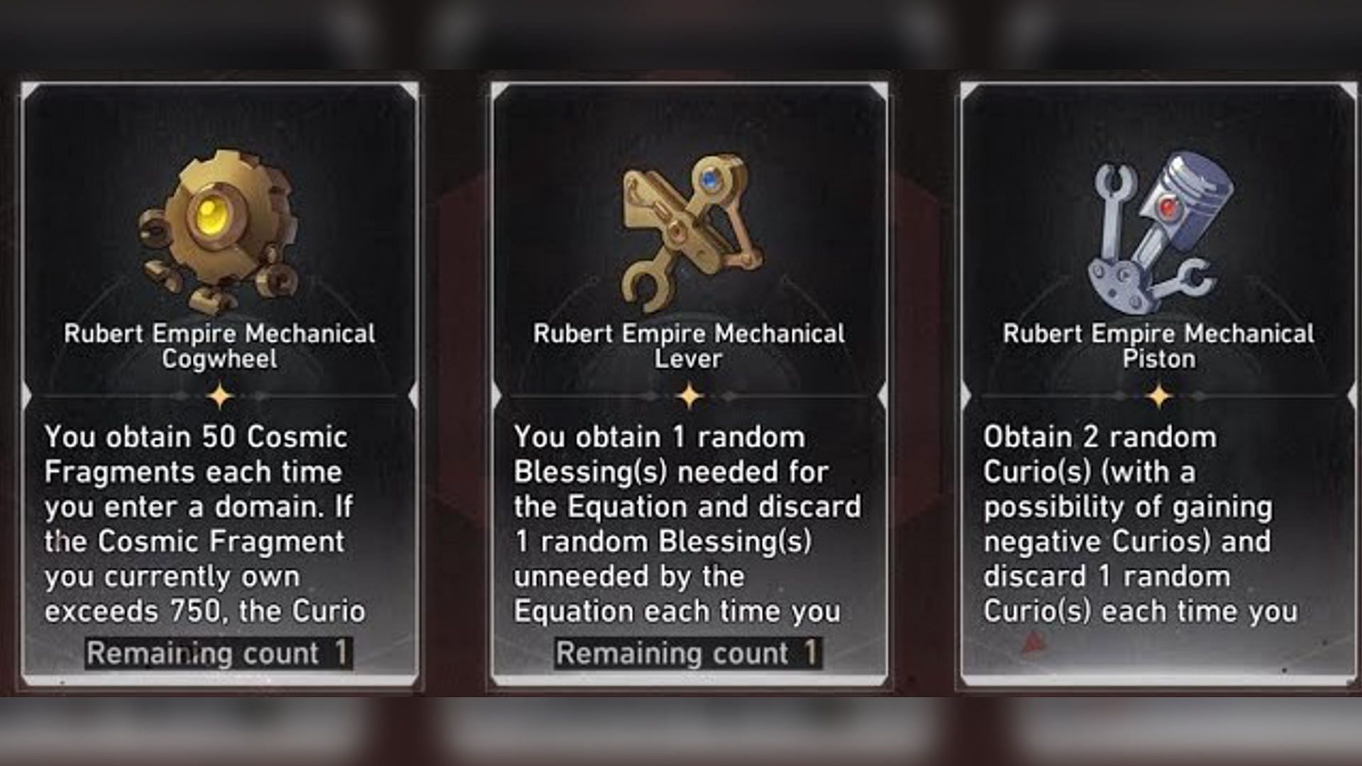Mechanical parts used by Rubert I (Image via HoYoverse)